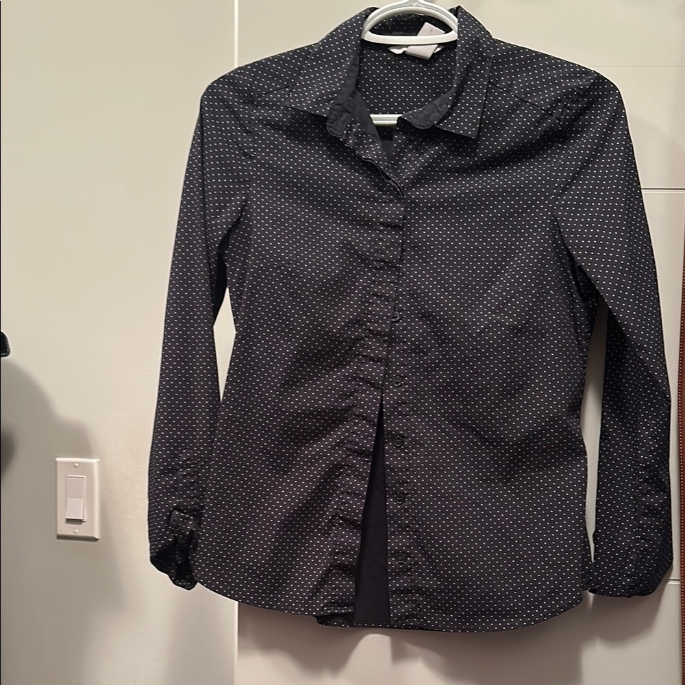 H&M Navy Polka Dot Shirt